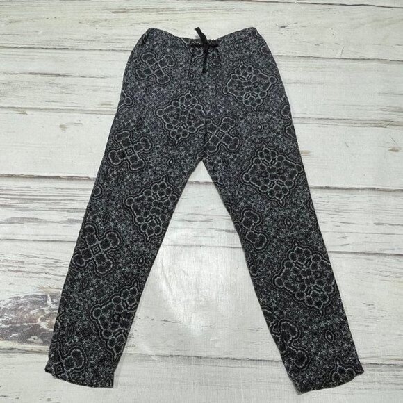 REVOLVE Overlover Pants Yucca Linen Printed Purple Green High Rise Drawstring 30 - Picture 12 of 14